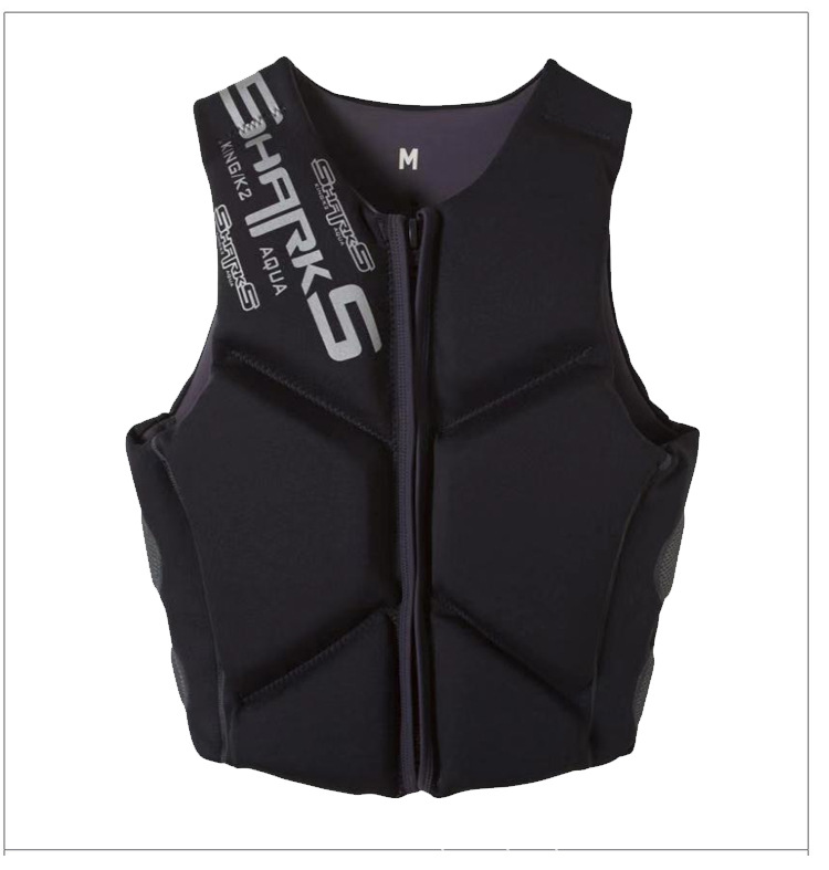 Adults large life jacket buoyancy surf impact vest Snorkeling life jacket: Life jacket for adults, professional boat use, thickened portable buoyancy vest, belt-type, sea snorkeling, large buoyancy vest