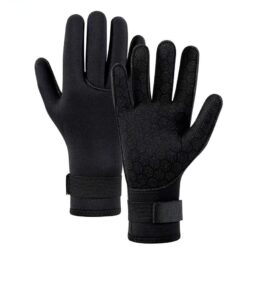 Custom kevlar diving gloves with titanium neoprene gloves with Velcro