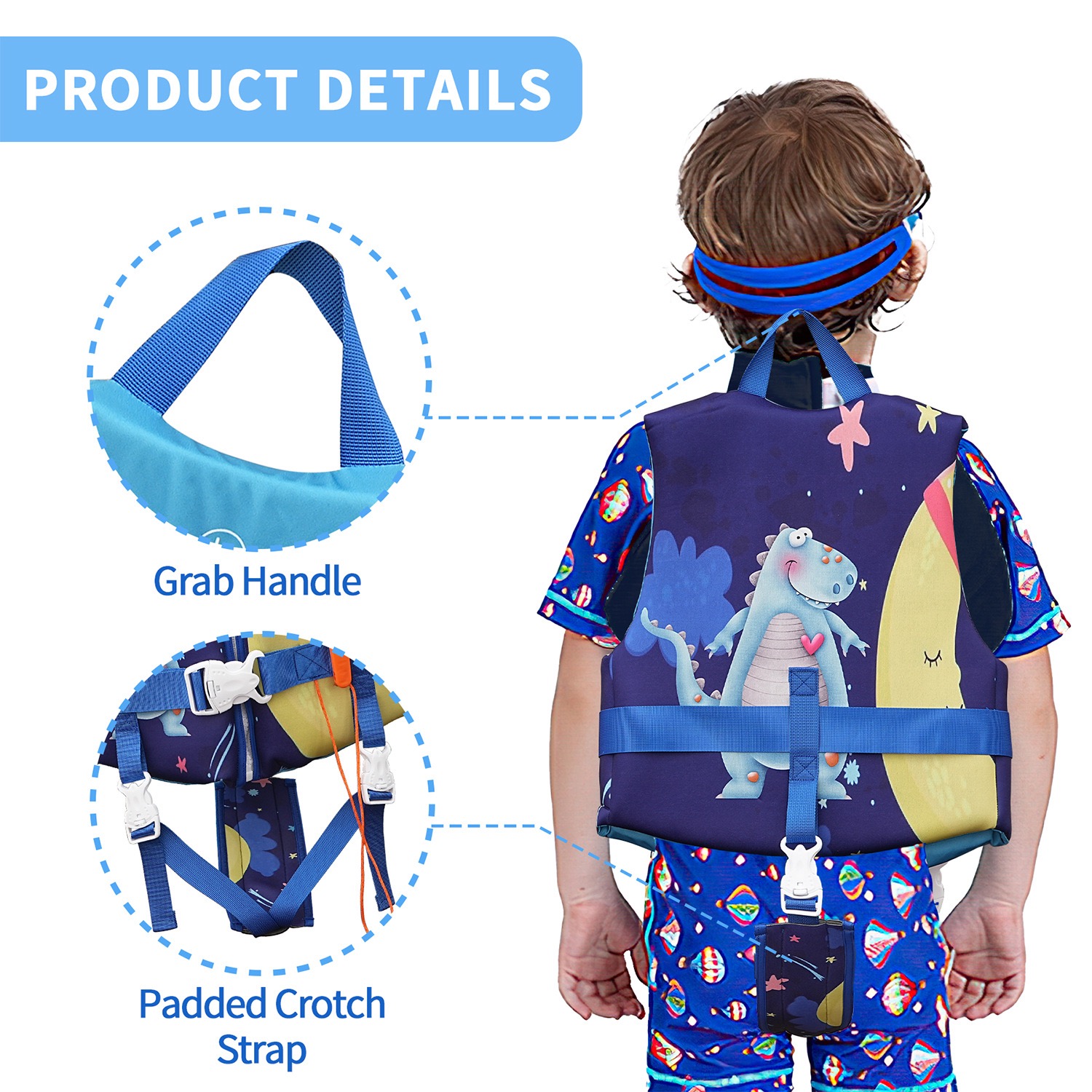 Children's life jackets large buoyancy vests drifting vests, water assisted swimming equipment for 2-10 years old