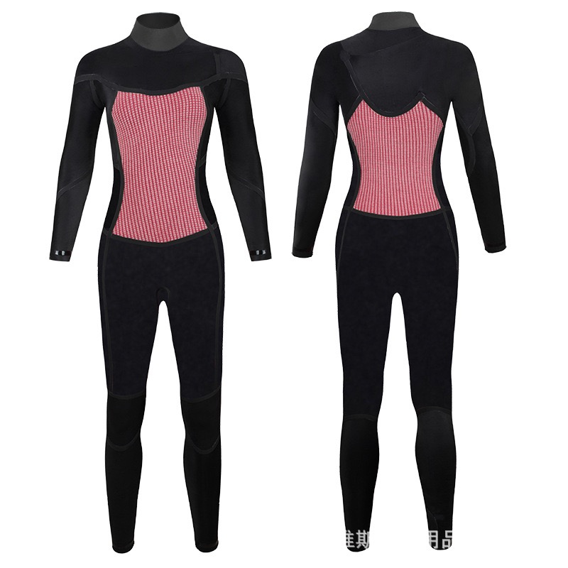 Custom Colorful 3.2mm 4.3mm Neoprene Suit Chest Zip Long Sleeve Waterproof Warm Fullbody Surfing Wetsuit 