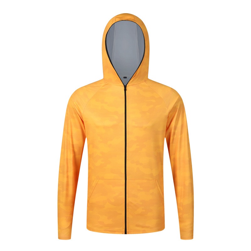 Custom UPF 50+ Windbreaker Men's Sunscreen Cool Best Fishing Long-sleeved Shirt Hoodie Camouflage Fishing Hoodie