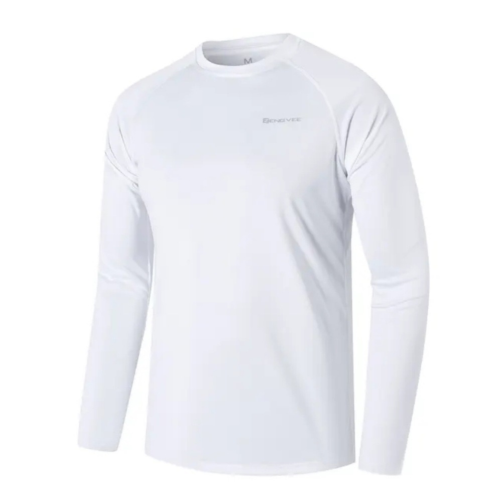 Fishing Clothes Long Sleeve Round Neck T-shirt Men's 2025 Summer UV Sun Protection Clothes