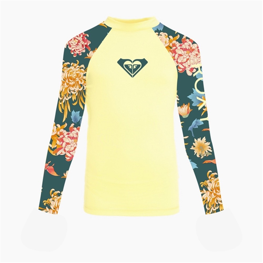 Women's beach sun protection swimsuit wetsuit long-sleeved top surfing UPF50 quick-drying sportswear