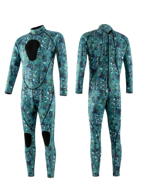 Spot diving suit men's warm and cold 3mm wet winter swimming one-piece snorkeling suit camouflage surfing suit diving suit women