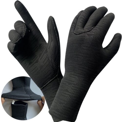 3-5mm diving gloves CR with super strength and warm fabric fishing float gloves diving gloves