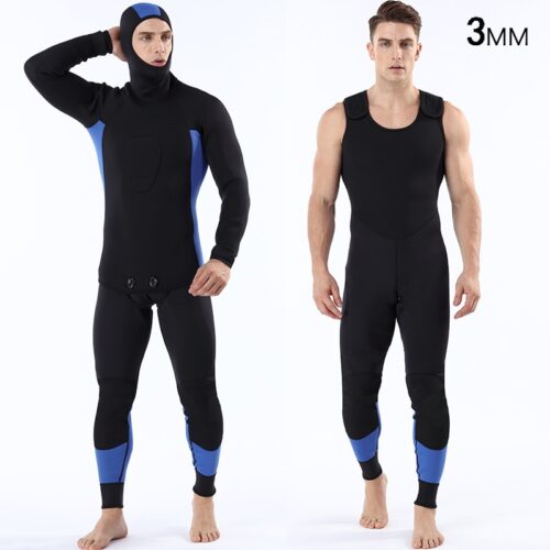 3MM split scuba diving suit thickened super strength fabric diving suit men's outdoor surfing suit diving hooded set