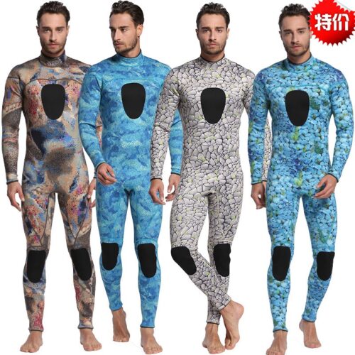 3MM scuba diving suit camouflage one-piece surfing suit