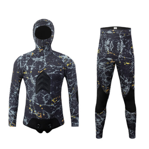 5MM Neoprene Wet Suit for Underwater Hunting Hooded 2-pieces Thicker Diving Suit Wetsuits Neoprene Laminated,neoprene for Men