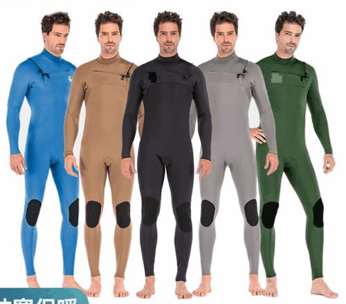 Custom Colorful 3.2mm 4.3mm Neoprene Suit Chest Zip Long Sleeve Waterproof Warm Fullbody Surfing Wetsuit