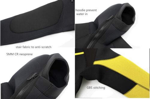 Customize 5MM Full Sleeves Wetsuit CR Smooth Skin Suits Long Sleeve Neoprene Surfing Swimming Wetsuits with GBS stitching