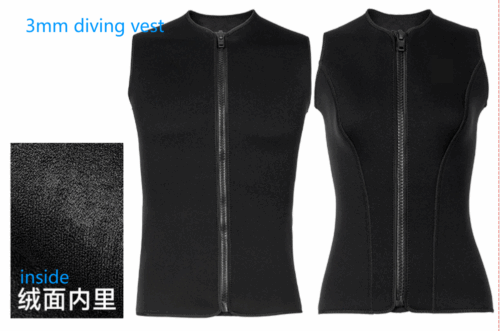 Diving vest men's 3MM sleeveless split diving suit tops swimming surfing snorkeling clothes
