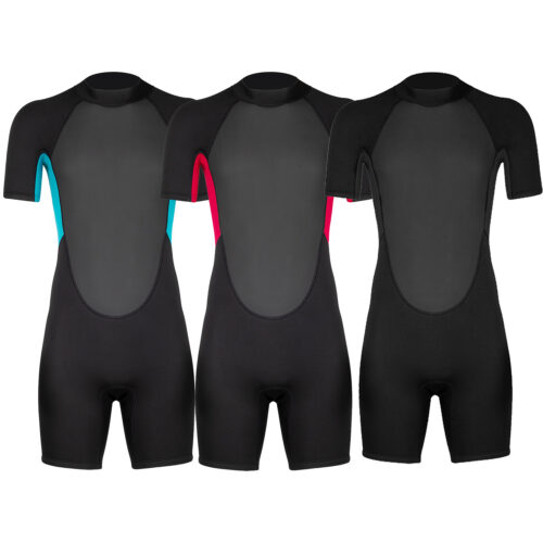 RTS Men's 3mm Shorty Diving Wetsuit Back Zip Full Free Diving Suit for Diving Snorkeling Surfing