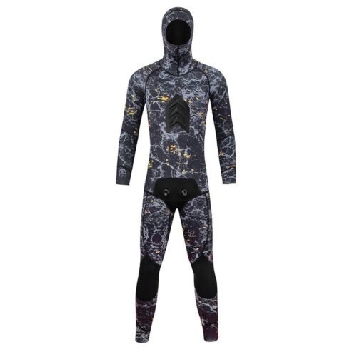 Wholesale Two Piece Men Hoodie Wetsuits 3mm 5mm 7mm CR Neoprene Free Diving WetSuits Diving Spearfishing Wetsuit