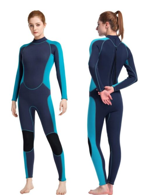 Womens Wetsuit Swimming Wetsuit Back Zip Wetsuit Snorkeling and Surfing Swimsuit