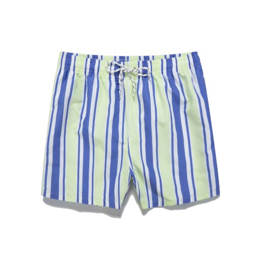 2025 Summer New Large Size Striped Drawstring Casual Pants Men's Elastic Drawstring Vacation INS Beach Pants