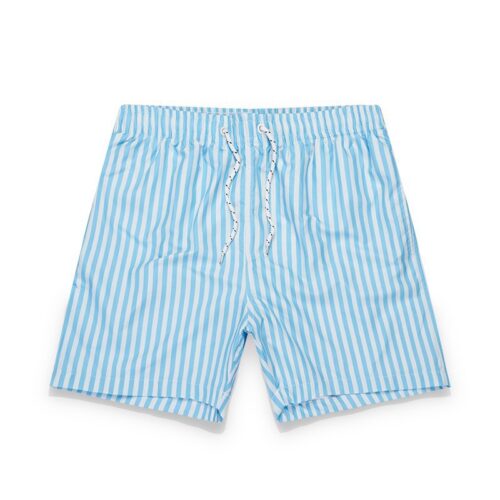 2025 Summer New Striped Casual Shorts Men's Large Size Mesh Quick-Drying Drawstring Beach Shorts