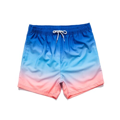 2025 new men's beach pants seaside vacation swimming pants printed loose shorts