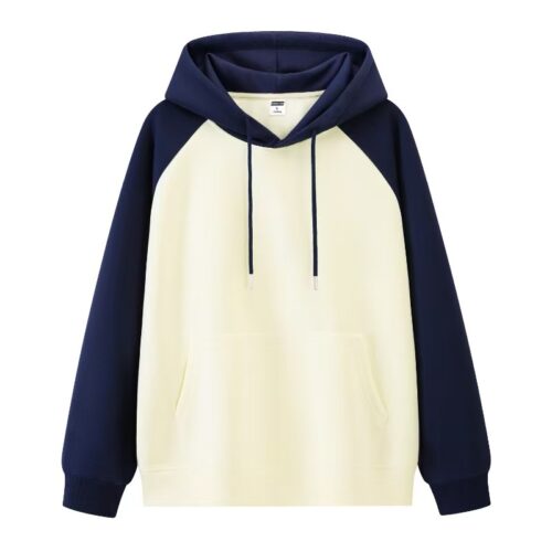 320g round neck long sleeve hooded pullover sweatshirt with custom logo printing Korean style jacket for men and women's annual meeting team uniform