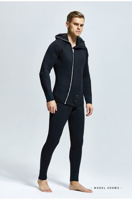 5-7mm Diving Suit Neoprene 2pieces Wetsuits Men front Zipper Full Body Warm scuba diving Suit