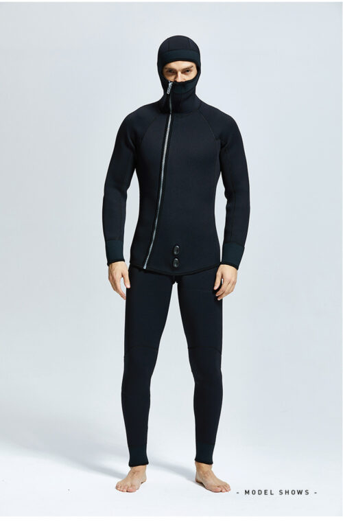 5-7mm Diving Suit Neoprene 2pieces Wetsuits Men front Zipper Full Body Warm scuba diving Suit