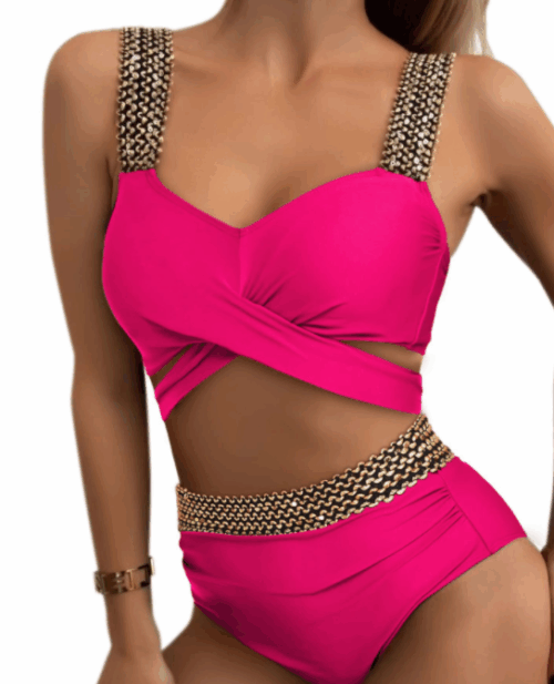 Female two pieces Bikini New Solid Color Mankini Swimsuit