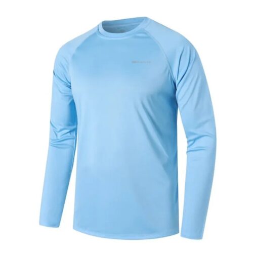 Fishing Clothes Long Sleeve Round Neck T-shirt Men's 2025 Summer UV Sun Protection Clothes