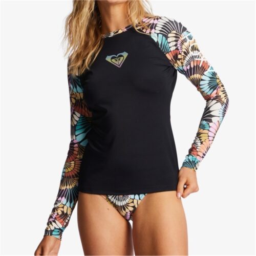 Women's beach sun protection swimsuit wetsuit long-sleeved top surfing UPF50 quick-drying sportswear
