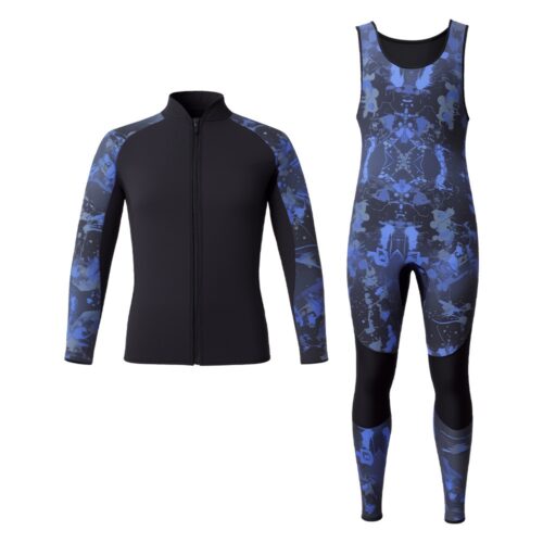 Wholesale Two Piece Men Decathlon Wetsuit CR Neoprene FreeDiving Wet Suit Spearfishing Wetsuit And Surfboard Rental