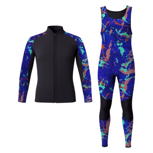 Wholesale Two Piece Men Decathlon Wetsuit CR Neoprene FreeDiving Wet Suit Spearfishing Wetsuit And Surfboard Rental