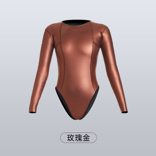 Women's One Piece Long Sleeve Spring Bikini 2MM Swimming Wetsuit