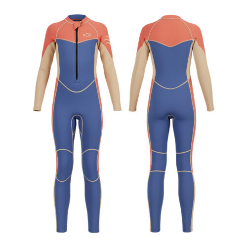 Custom children's diving suit neo skin front zip swimsuit