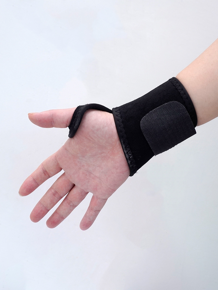 Adjustable breathable high-elasticity wrapping weightlifting training thumb buckle wrist guard for fitness and sports
