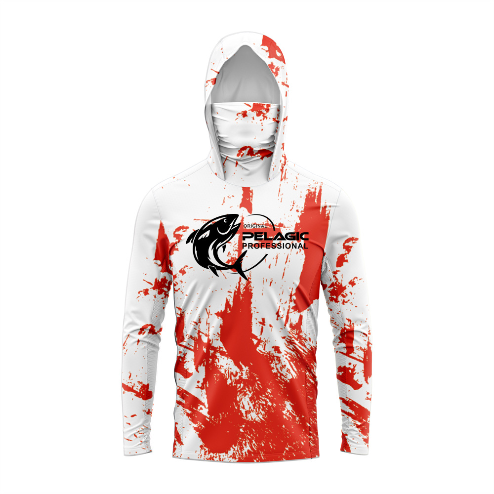 Custom Lure Fishing Shirt Fishing Tee With Mask UPF50+