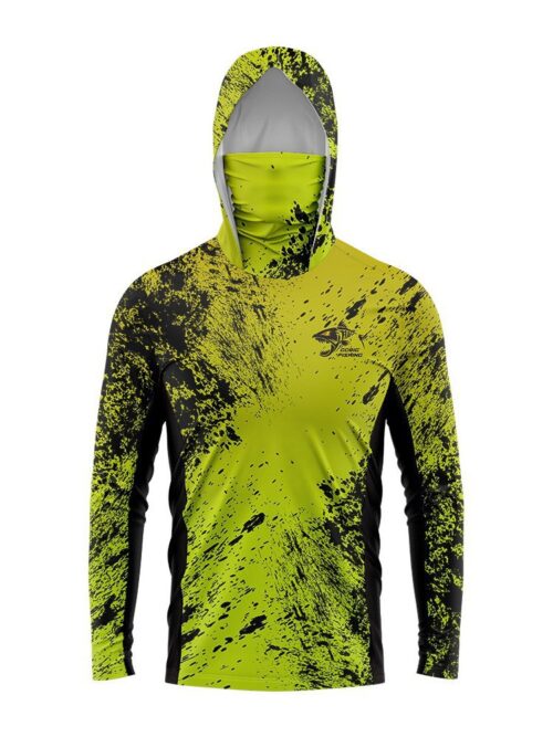 Fishing Swim Rash Guard Long Sleeve Hoodie Fishing Shirt with Hood