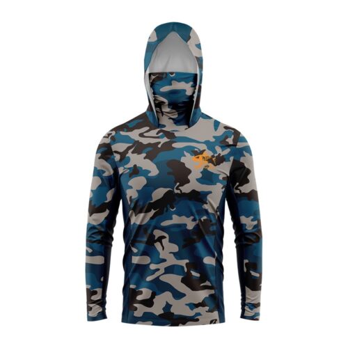 Fishing Swim Rash Guard Long Sleeve Hoodie Fishing Shirt with Hood