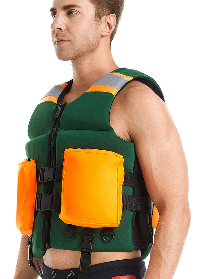 High-buoyancy professional life jacket with pockets fishing boats swimming vests and rescue life jackets