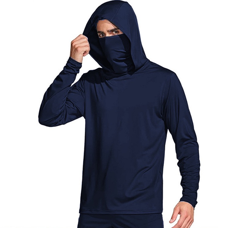 Men's Hoody Men's UPF 50+ Sun Protection Hoodie with Built-in Mask 